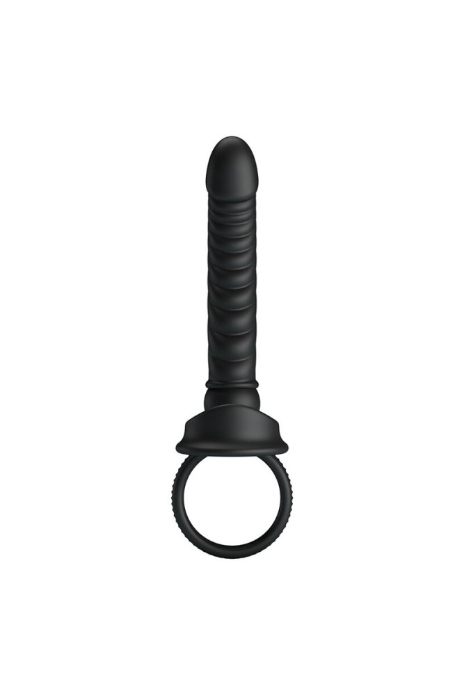 PRETTY LOVE - VIBRATORE ANALE MERRITT CON ANELLO E VIBRAZIONE NERO