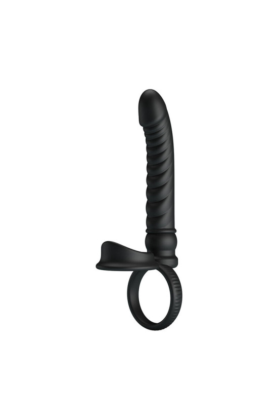 PRETTY LOVE - VIBRATORE ANALE MERRITT CON ANELLO E VIBRAZIONE NERO