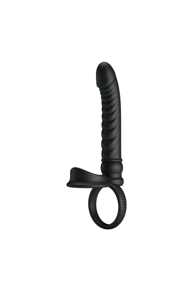 PRETTY LOVE - VIBRATORE ANALE MERRITT CON ANELLO E VIBRAZIONE NERO