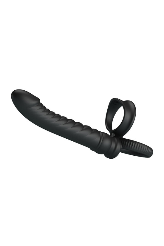 PRETTY LOVE - VIBRATORE ANALE MERRITT CON ANELLO E VIBRAZIONE NERO