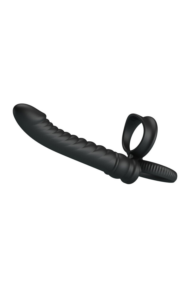 PRETTY LOVE - VIBRATORE ANALE MERRITT CON ANELLO E VIBRAZIONE NERO