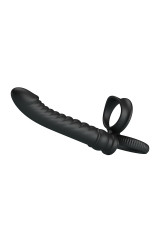 PRETTY LOVE - VIBRATORE ANALE MERRITT CON ANELLO E VIBRAZIONE NERO