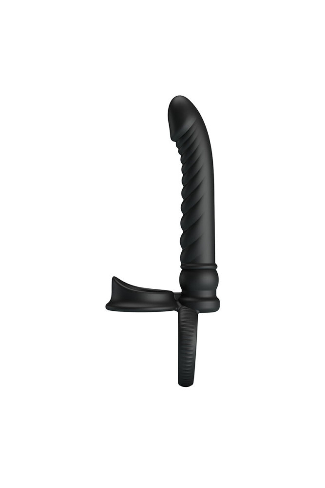 PRETTY LOVE - VIBRATORE ANALE MERRITT CON ANELLO E VIBRAZIONE NERO