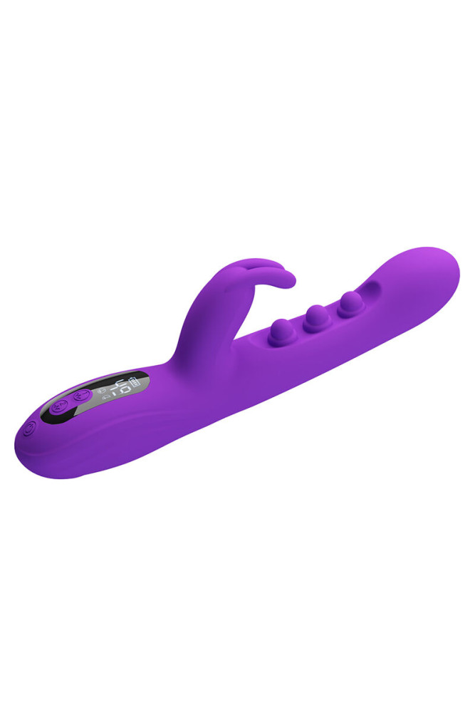 PRETTY LOVE - VIBRATORE A CONIGLIO SABIEN CON STIMOLAZIONE A PERCUSSIONE E LED VIOLA