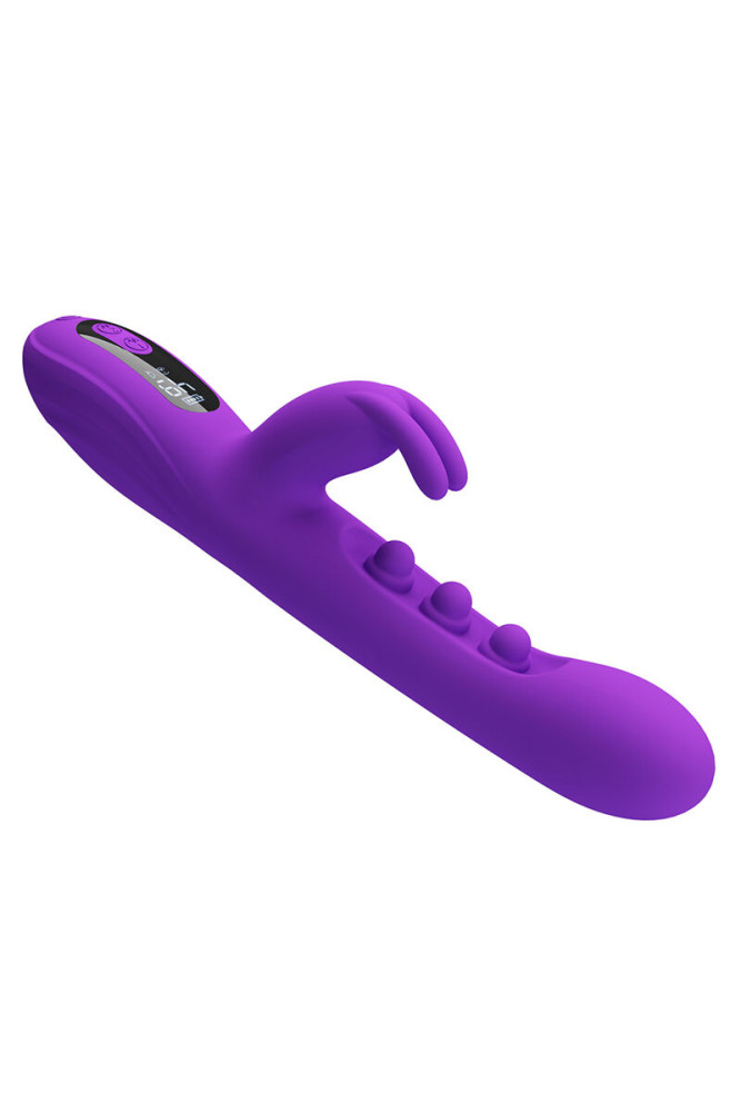 PRETTY LOVE - VIBRATORE A CONIGLIO SABIEN CON STIMOLAZIONE A PERCUSSIONE E LED VIOLA