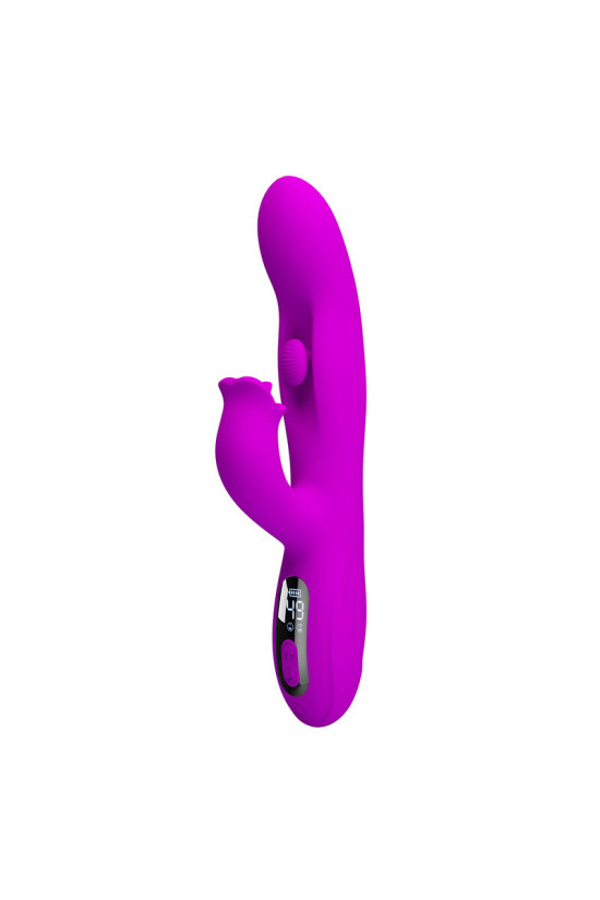 PRETTY LOVE - VIBRATORE OSCILLANTE YALANDA RABBIT CON DISPLAY LED VIOLA