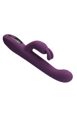 PRETTY LOVE - DEE VIBRATORE A CONIGLIO MULTIFUNZIONE OSCILLANTE E A PERCUSSIONE VIOLA