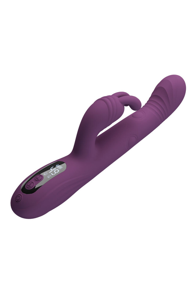 PRETTY LOVE - DEE VIBRATORE A CONIGLIO MULTIFUNZIONE OSCILLANTE E A PERCUSSIONE VIOLA