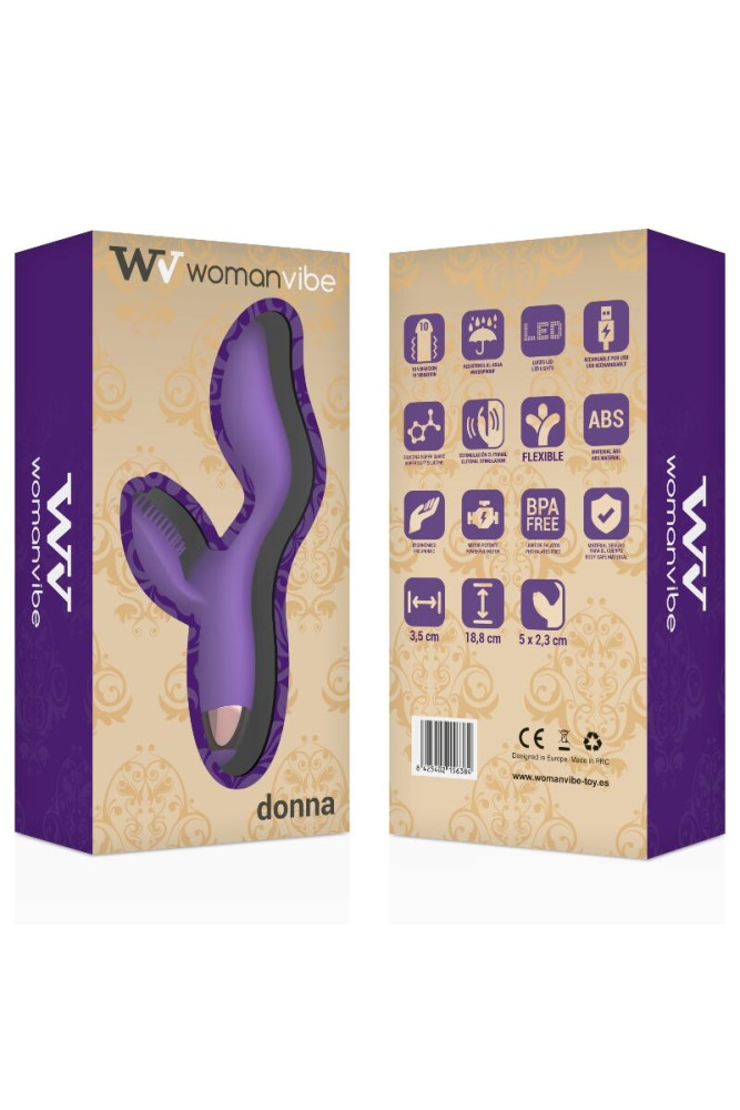 WOMANVIBE - VIBRATORE IN SILICONE RICARICABILE DONNA