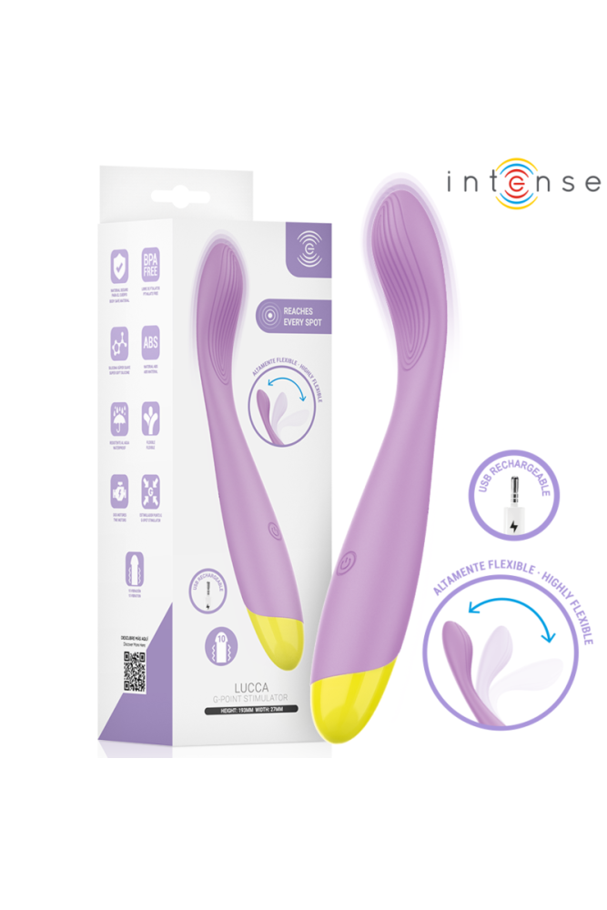 INTENSE - LUCCA STIMOLATORE DEL PUNTO G FLESSIBILE RICARICABILE TRAMITE USB