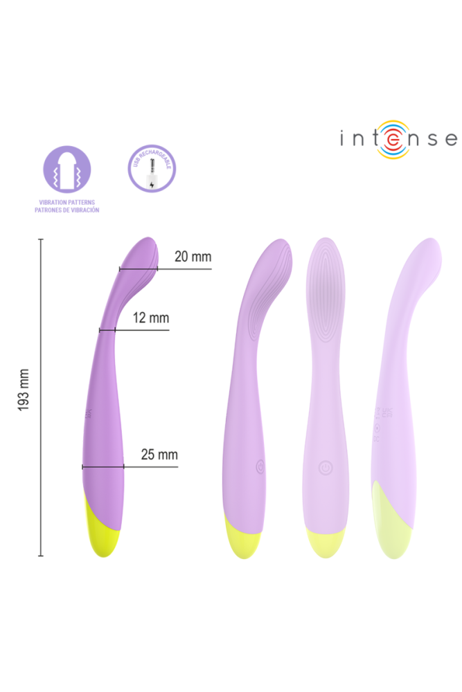 INTENSE - LUCCA STIMOLATORE DEL PUNTO G FLESSIBILE RICARICABILE TRAMITE USB
