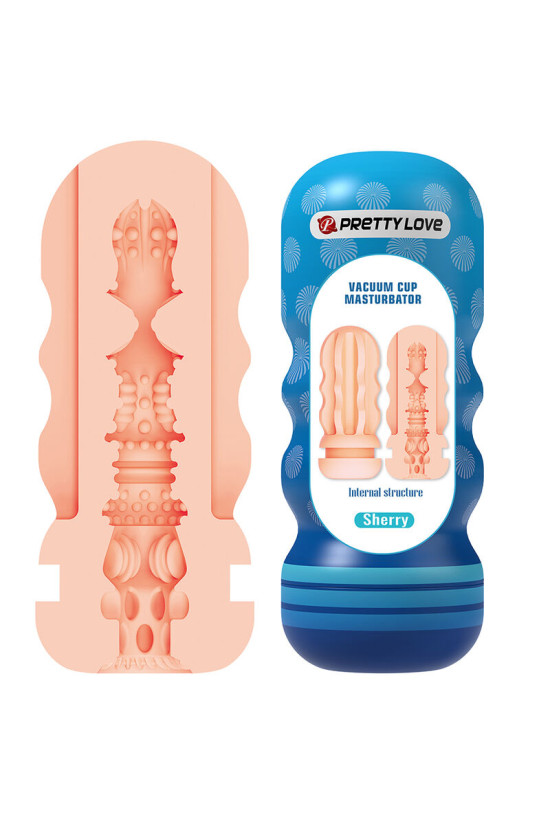 PRETTY LOVE - MASTURBATORE VAGINALE SHERRY CON VENTOSA E TEXTURE INTERNE