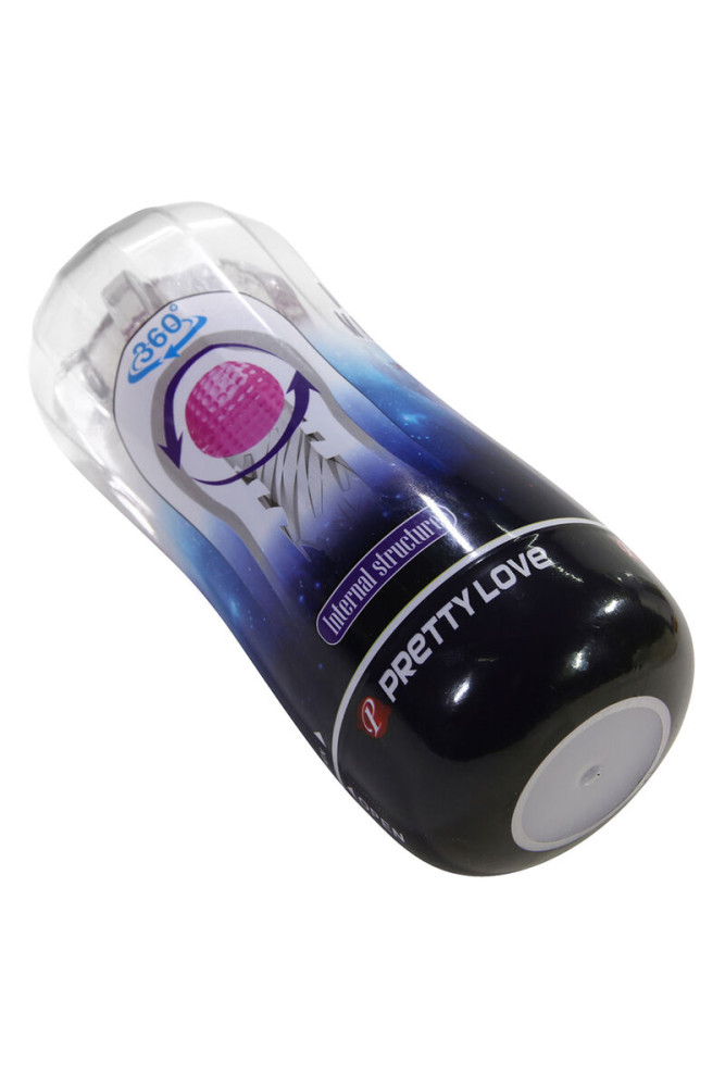 PRETTY LOVE - COPPA PER MASTURBAZIONE TESTURIZZATA A 360° TRASPARENTE