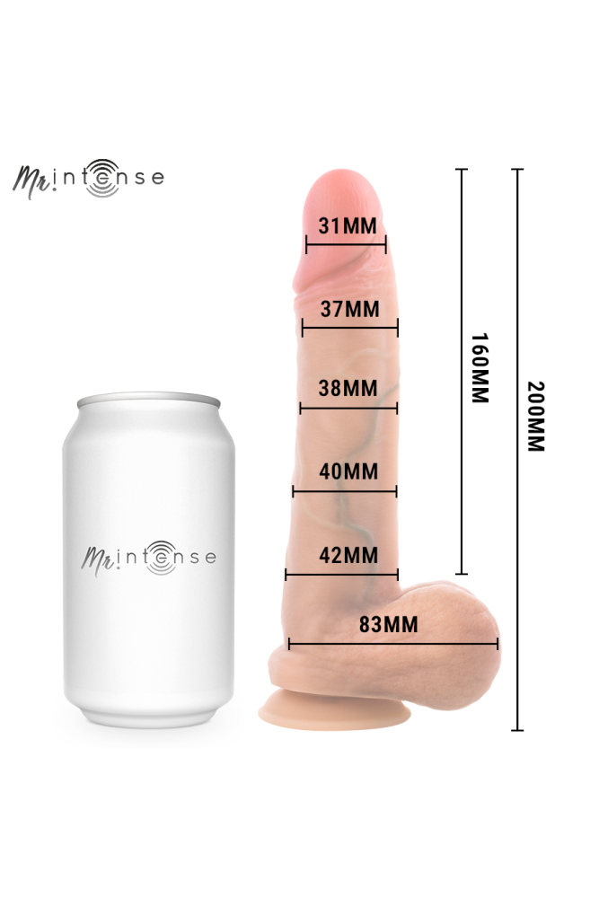 MR INTENSE - GARY M PENE IN SILICONE ULTRA-REALISTICO CON TESTICOLI 20 CM -Ø- 4