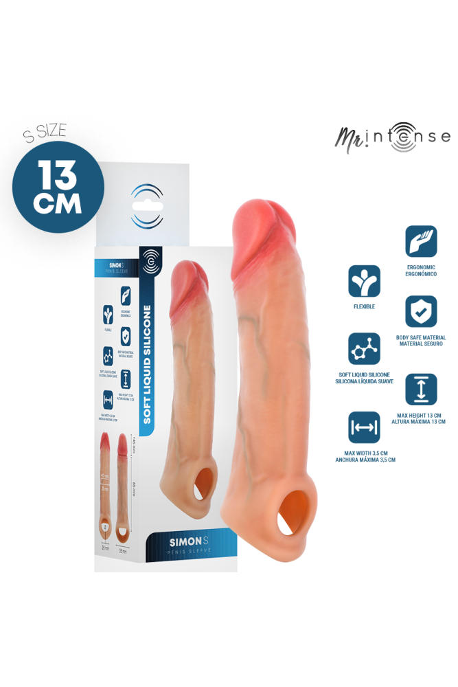 MR INTENSE - SIMON S COPRI PENE IN SILICONE 13 CM -Ø- 4 CM