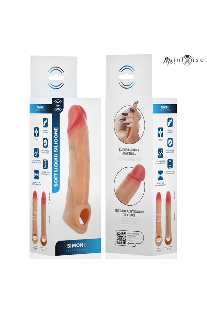 MR INTENSE - SIMON S COPRI PENE IN SILICONE 13 CM -Ø- 4 CM