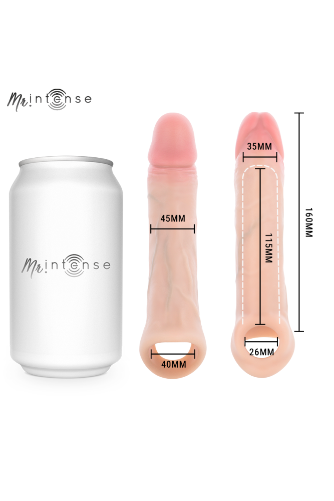 MR INTENSE - SIMON L COPRI PENE IN SILICONE 16 CM -Ø- 4