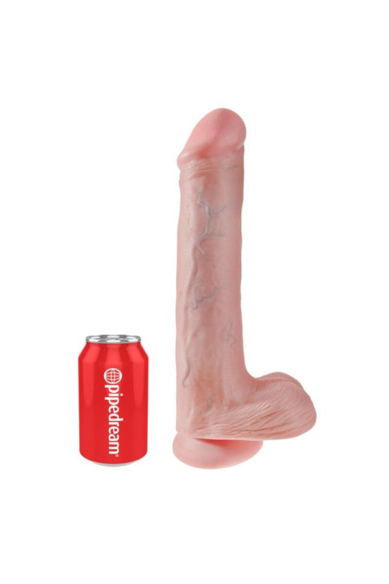 KING COCK - DILDO REALISTICO CON TESTICOLI E VENTOSA 38 CM COLOR CARNE