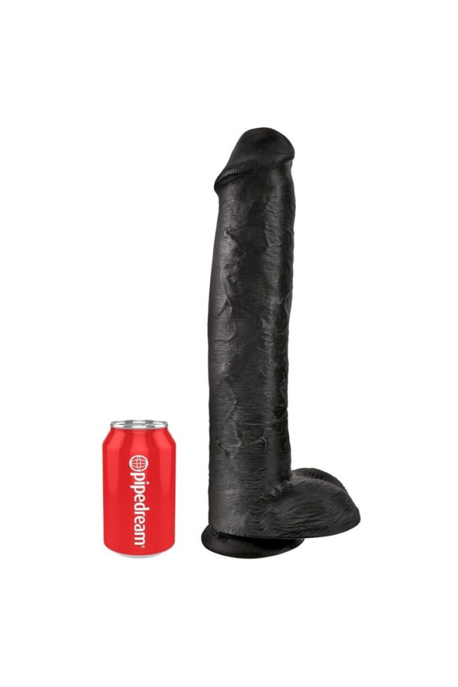 KING COCK - DILDO REALISTICO CON TESTICOLI 38 CM NERO