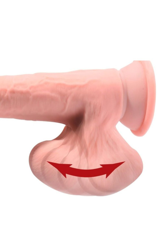 KING COCK PLUS - DILDO REALISTICO A TRIPLA DENSITÀ CON TESTICOLI OSCILLANTI 23 CM CARNE