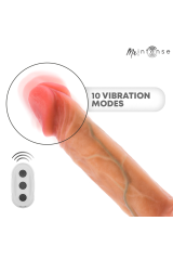 MR INTENSE - DILDO VIBRANTE LOGAN IN SILICONE CON EFFETTO CALORE E TELECOMANDO 20 CM -Ø- 4