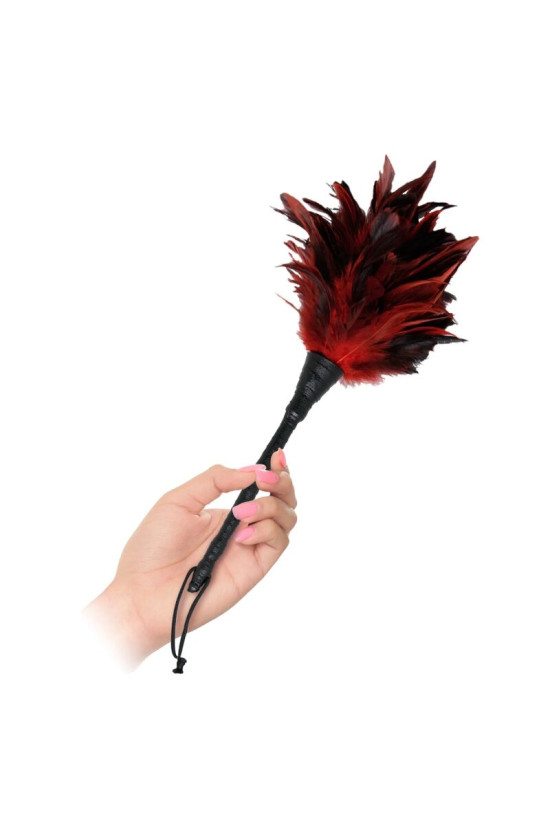 FETISH FANTASY SERIES - BLACK & RED FRISKY FEATHER TICKLER
