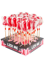 SECRETPLAY - LECCA-LECCA A FORMA DI PENE DI CARAMELLE ALLA CILIEGIA CON EFFETTO CALORE PICCANTE (40 UNITÀ)