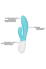 LELO - INA TWIST DOPPIO VIBRATORE A CONIGLIO PER IL PUNTO G E IL CLITORIDE BLU