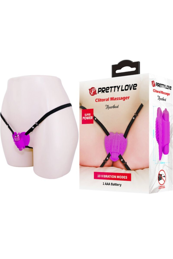 PRETTY LOVE - MASSAGGIATORE PER CLITORIDE HEARTBEAT 10 MODALIT DI VIBRAZIONE VIOLA