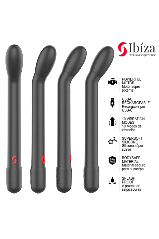 IBIZA - VIBRATORE PER IL PUNTO G NERO CON VIBRAZIONE