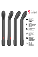 IBIZA - VIBRATORE PER IL PUNTO G NERO CON VIBRAZIONE