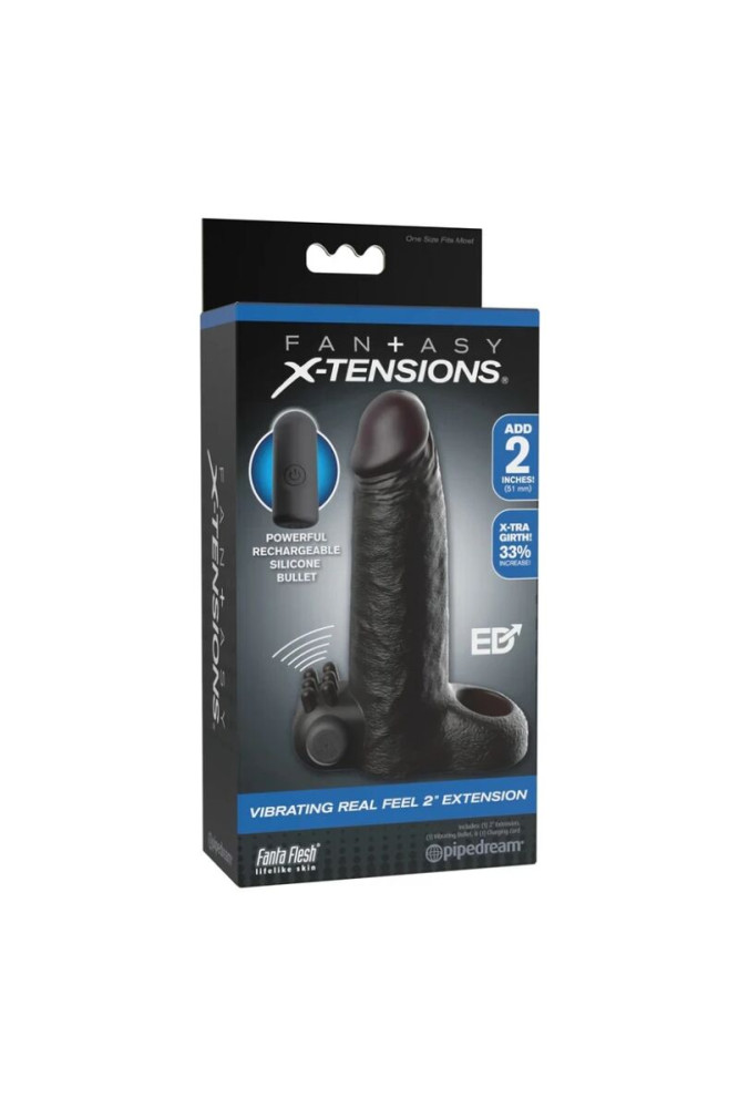 FANTASY X-TENSIONS - VIBRANTE REALISTICO MANICOTTO PER PENE DA 5 CM