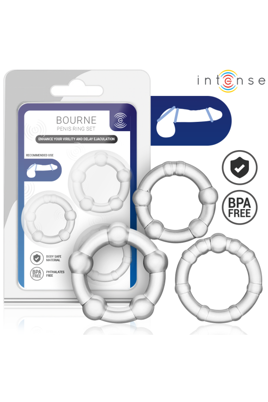 INTENSE - SET DI 3 ANELLI PER PENE BOURNE