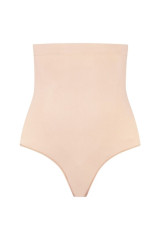 BYE-BRA - TANGA DE TALLE ALTO SIN COSTURAS BEIGE TALLA XXL