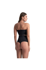 BYE-BRA - TANGA DE TALLE ALTO SIN COSTURAS NEGRO TALLA XL
