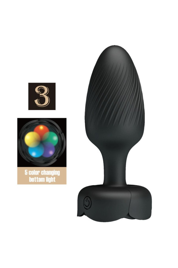 PRETTY LOVE - OSBORN PLUG ANALE CON LUCE LED NERO 9