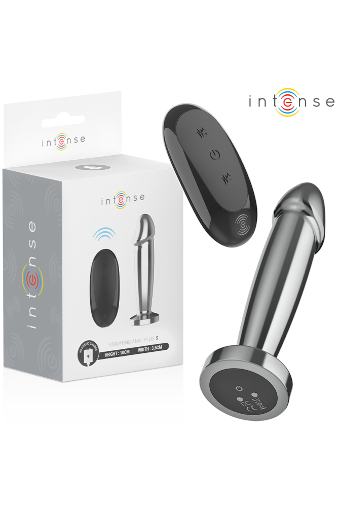 INTENSE - ANAL PLUG 10 VIBRAZIONI DILDO METALLO CON TELECOMANDO S