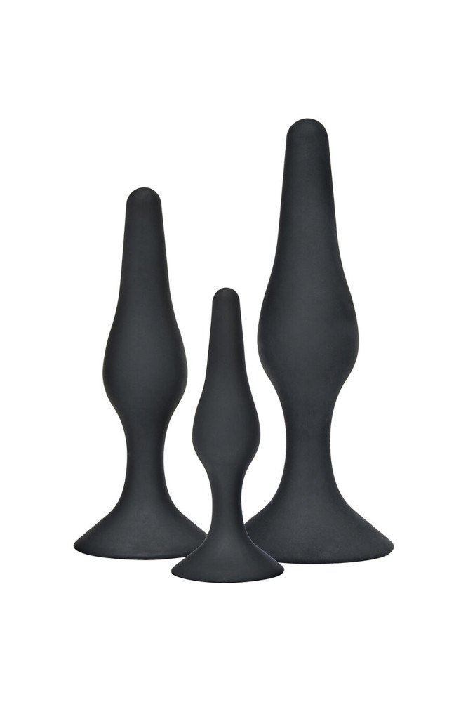 TOYJOY - ANAL PLAY CURVY COMPANIONS PLUG ANALE 3 PEZZI NERO