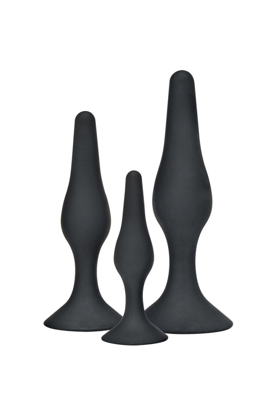 TOYJOY - ANAL PLAY CURVY COMPANIONS PLUG ANALE 3 PEZZI NERO