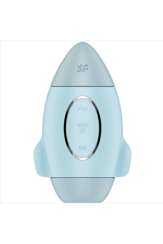 SATISFYER - MISSION CONTROL VIBRATORE PICCOLO BLU A DOPPIO IMPULSO