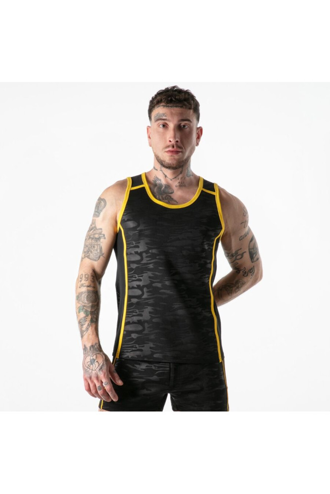 LOCKER GEAR - CANOTTA GIALLA CON ACCESSO MILITARE COMPLETO M