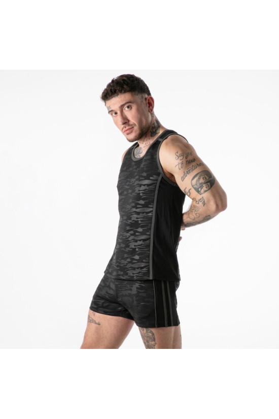LOCKER GEAR - CANOTTA COMPLETAMENTE MILITARE CON ACCESSO COMPLETO NERA TAGLIA M