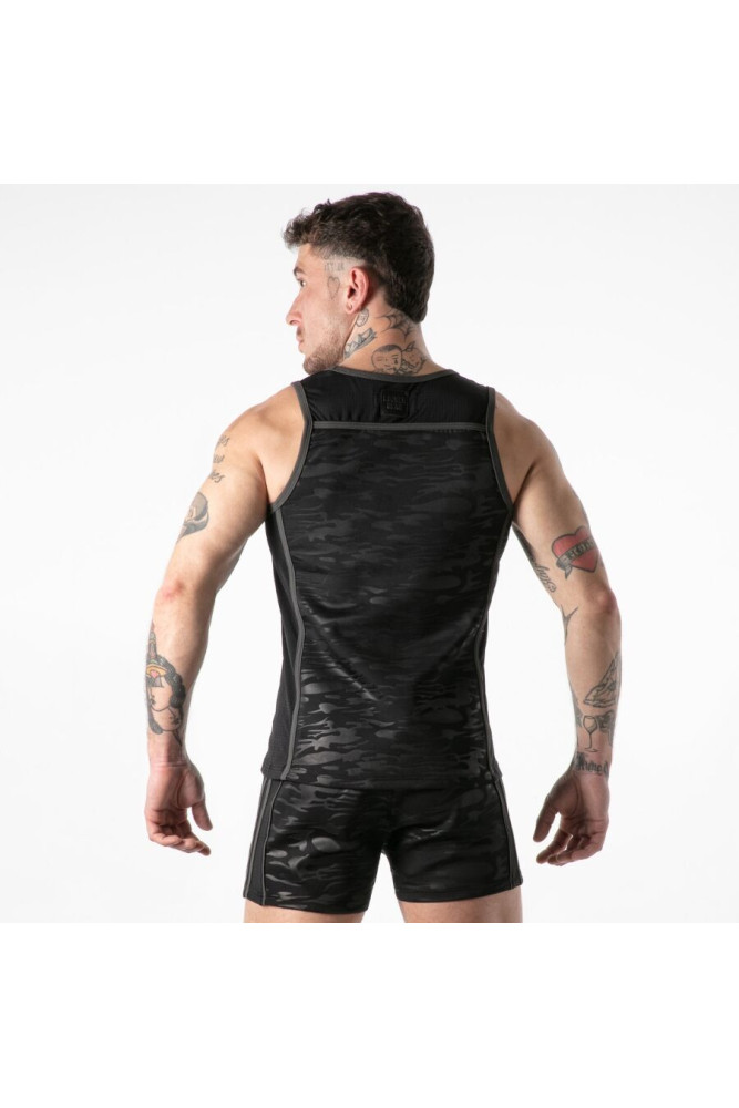 LOCKER GEAR - CANOTTA COMPLETAMENTE MILITARE CON ACCESSO COMPLETO NERA TAGLIA M