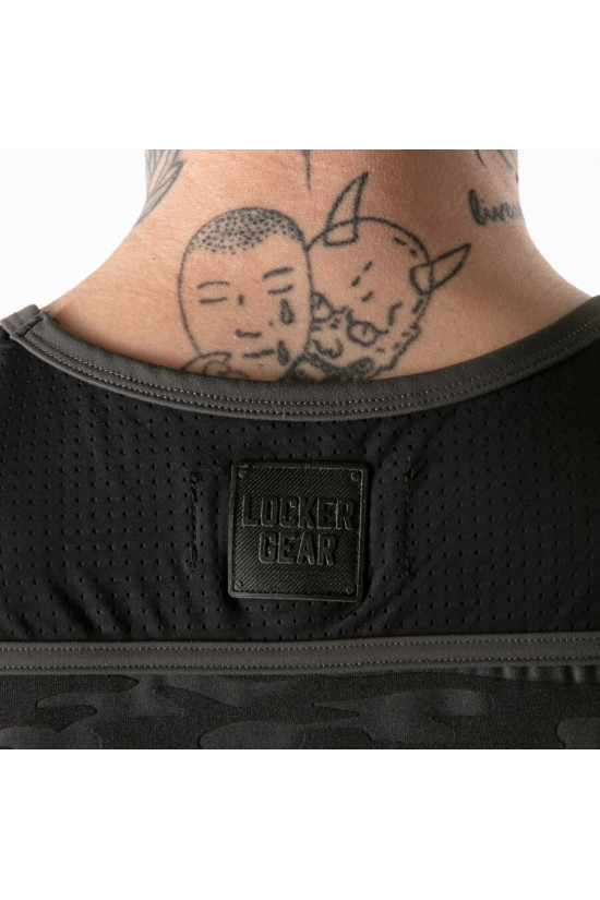 LOCKER GEAR - CANOTTA COMPLETAMENTE MILITARE CON ACCESSO COMPLETO NERA TAGLIA M