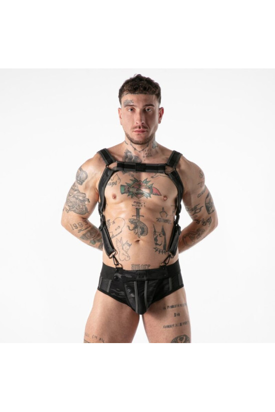 LOCKER GEAR - IMBRACATURA MILITARE COMPLETA NERA TAGLIA S/M