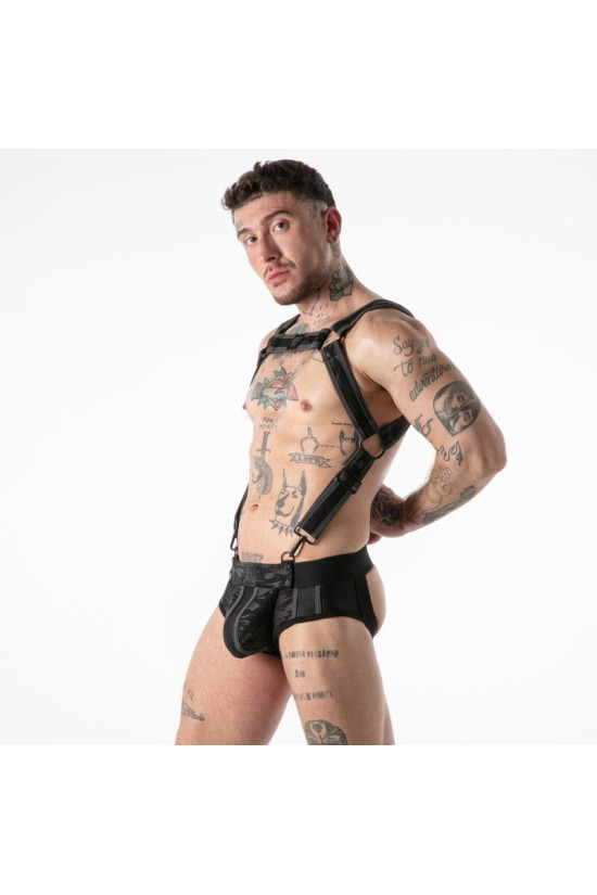 LOCKER GEAR - IMBRACATURA MILITARE COMPLETA NERA TAGLIA S/M