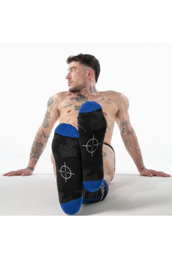 LOCKER GEAR - CALZE MILITARI AL GINOCCHIO NERE TAGLIA UNICA