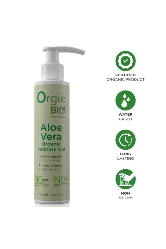 ORGIE - GEL INTIMO BIOLOGICO A BASE DE ACQUA ALL'ALOE VERA 100 ML