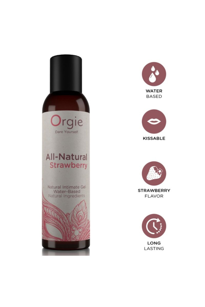 ORGIE - GEL INTIMO A BASE ACQUA COMPLETAMENTE NATURALE ALLA FRAGOLA 150 ML