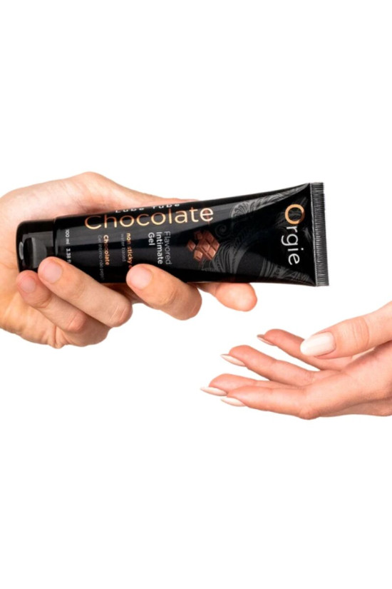 ORGIE - TUBO LUBRIFICANTE AL CIOCCOLATO BACIABILE GEL INTIMO A BASE DE ACQUA 100 ML